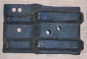 RADIATOR HOLDDOWN BRACKET, UPPER, 65-7 GTO, w/2 3 4 CORE RADIATOR, USED