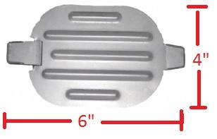 FLOOR TRUNK DRAIN PLUG ,STEEL, HAS TABS & RIBBED, NEW, EACH