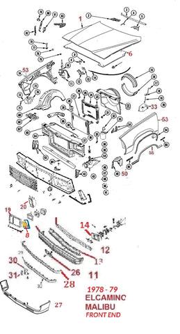 78 79 ELCAMINO MALIBU FRONT END