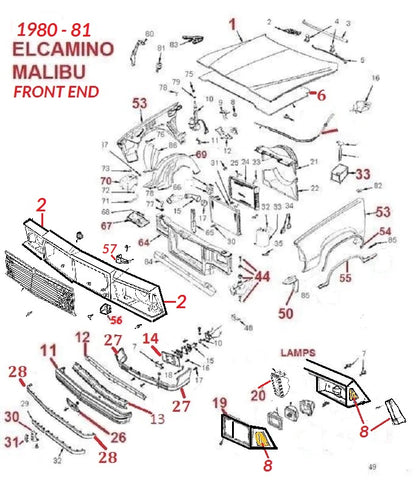 1980 el camino interior parts discount