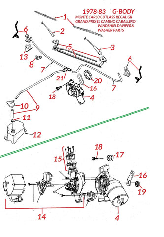 78-83 G-BODY WINDSHIELD WIPER PARTS