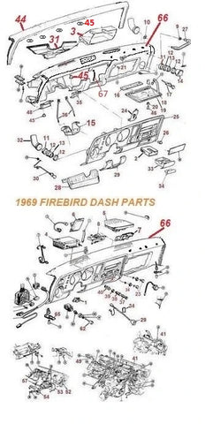 69 FIREBIRD DASH PARTS