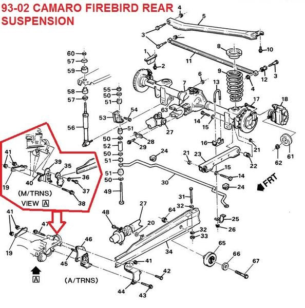 9302 CAMARO FIREBIRD REAR SUSPENSION Chicago Muscle Car Parts , Inc.