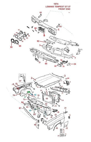 70 LEMANS FRONT END PARTS