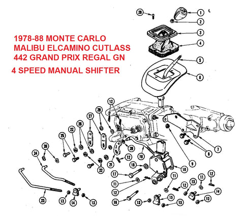 78-88 G-BODY 4 SPEED SHIFTER & PARTS