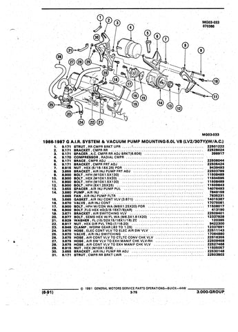 77-88 OLDS MOTOR SMOG PUMP BRACKETS