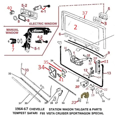 67 Chevelle Rear Window 1967Chevelle - Click on a diagram below to view available parts ...