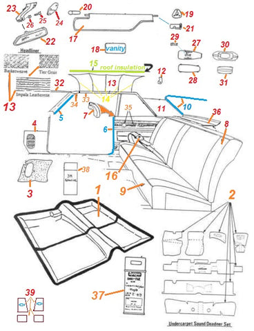 1966 1967 CHEVELLE MALIBU INTERIOR PARTS