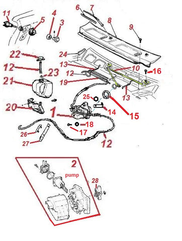 67-69 CAMARO FIREBIRD WINDSHIELD WIPER PARTS
