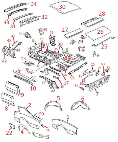 68 Camaro Inner Rocker Panel 1968camaro - Click on a diagram below to view available parts ...