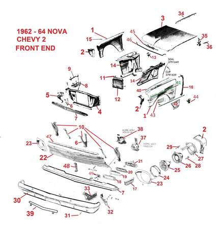 62-64 NOVA FRONT END