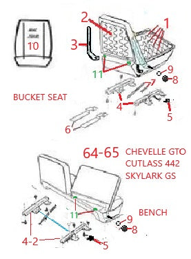 64 65 A-BODY FRONT SEATS & PARTS