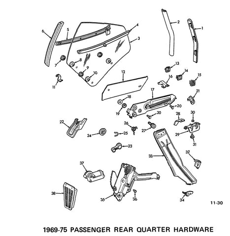 69 70 IMPALA DELTA LESABRE CATALINA QUARTER GLASS PARTS