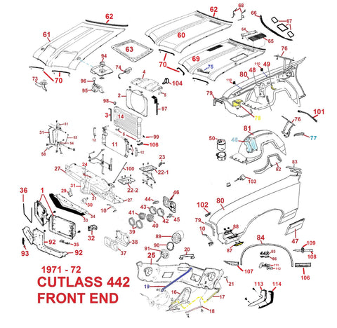 thumbnail image 2 of 1971 Oldsmobile Cutlass Assembly Manual – Bishko Rebuild Book With Illustrations – OEM Part #8604 2 of 4