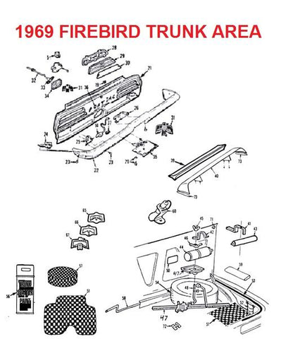 69 FIREBIRD TRUNK AREA & REAR BUMPER