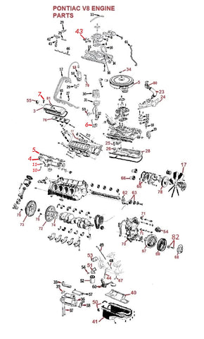 67-72 PONTIAC V8 ENGINE PARTS