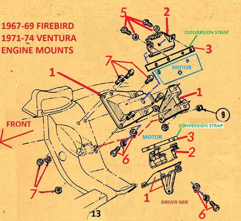 67 Firebird Rear Frame 1967Firebird - Click on a diagram below to view available parts ...
