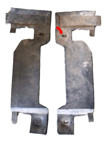 SEAT TRACK FRONT COVERS, USED PAIR 75 76 CAMARO FIREBIRD TRANS AM