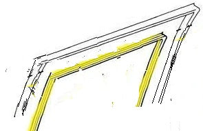 TAILGATE GLASS CHANNEL WEATHERSTRIPS ,W- SHAPED PROFILE