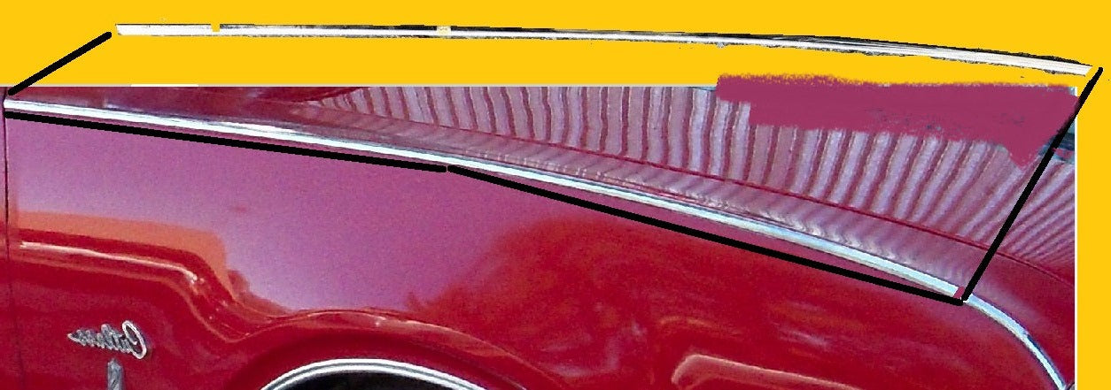 FENDER PEAK MOLDING, RIGHT USED 68 CUTLASS 442