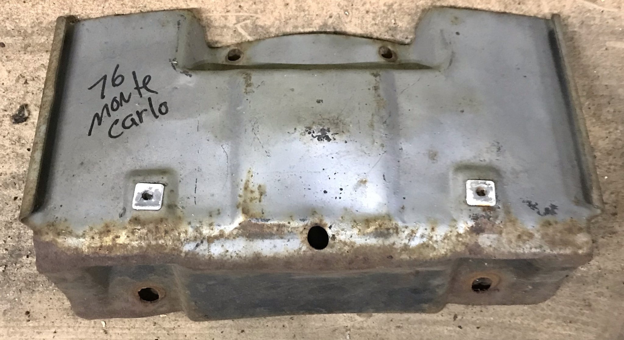 FRONT LICENSE BRACKET ,USED 76 77 MONTE CARLO