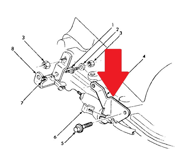 SHIFTER CABLE  BRACKET, TH350 68-72 CHEVY