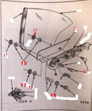 QUARTER GLASS DIAGRAM 68-72 A-BODY