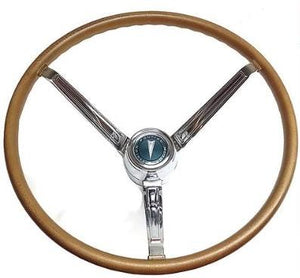 STEERING WHEEL, WOODGRAIN ASSMY NEW 65-6 PONTIAC