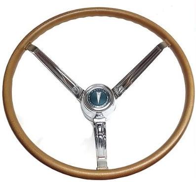 STEERING WHEEL, WOODGRAIN ASSMY NEW 65-6 PONTIAC