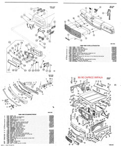 86-90 CAPRICE FRONT END DIAGRAM