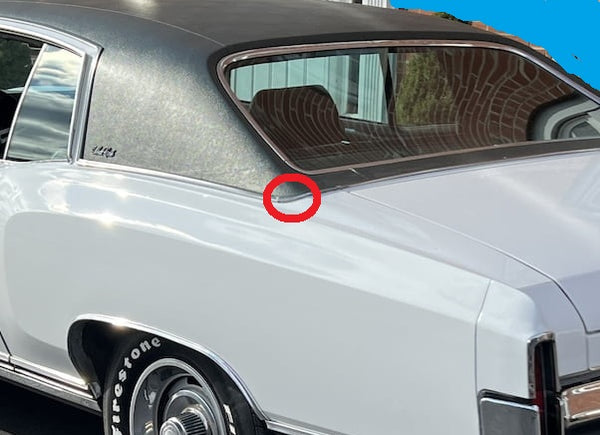 VINYL TOP CORNER MOLDINGS NEW PAIR 70-72 MONTE CARLO