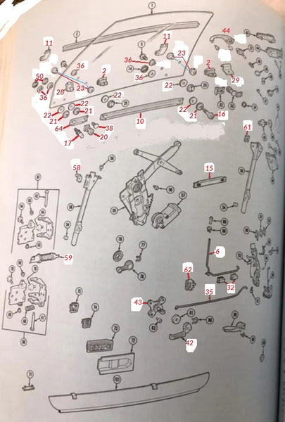 69 A-DOOR PARTS DIAGRAMS