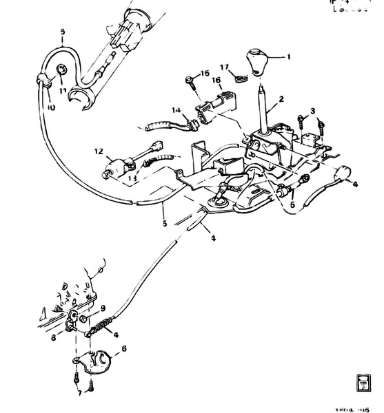 PARK LOCK CABLE ,700R4 83-92 CAMARO FIREBIRD TRANS AM