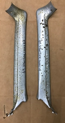 PILLAR INSIDE COVERS, CONV pair USED 63 64 IMPALA