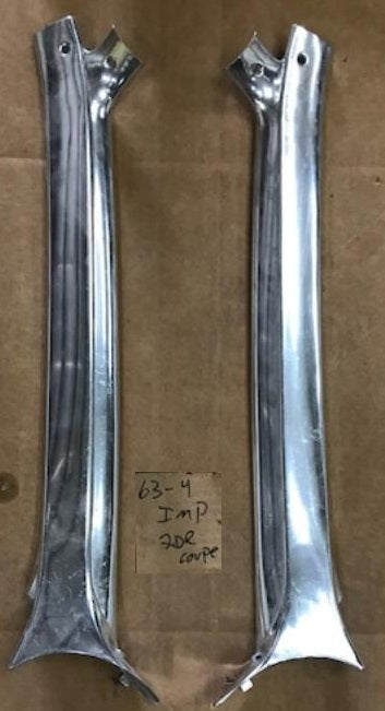 PILLAR INSIDE COVERS, COUP  63 64 IMPALA SS