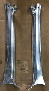 PILLAR INSIDE COVERS, COUP  63 64 IMPALA SS