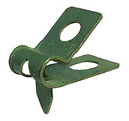 FUEL LINE CLIP, 5/16", WITH TAB, GREEN, new