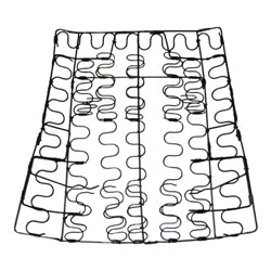 BUCKET SEAT BACK SPRING ASSY, 66-67 A-B-BODY, NOVA