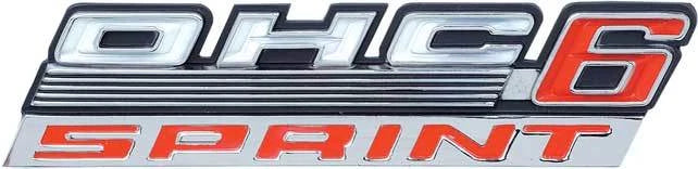 ROCKER EMBLEM, LEFT "OHC6 SPRINT" NEW 67 FIREBIRD TEMPEST