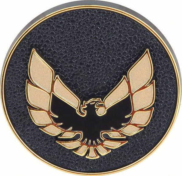 DOOR PANEL EMBLEM ,GOLD PWR WINDOW 70-81 TA  FIREBIRD