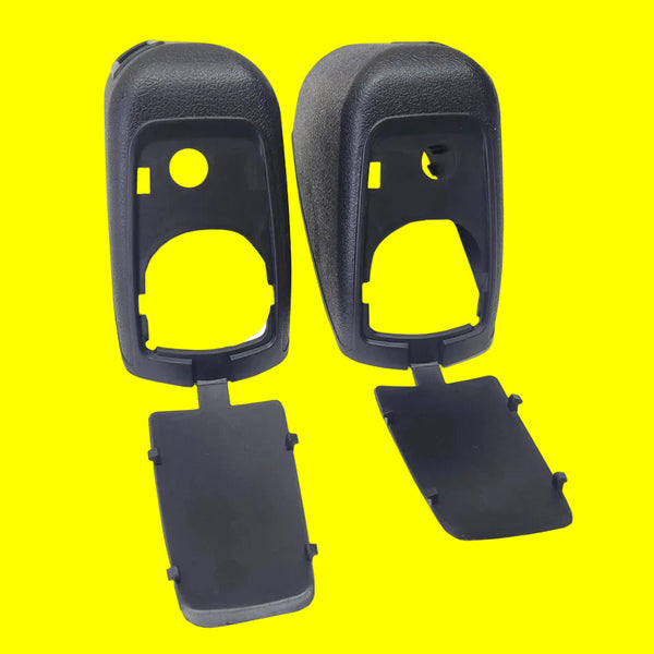 FRONT SEAT BELT RETRACTOR COVERS, NEW PR 71-72 A-BODY