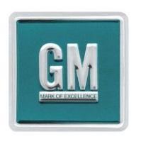 DOOR JAMB DECAL (GM MARK OF EXCELLENCE) EMBOSSED FOIL, AQUA, EACH, NEW