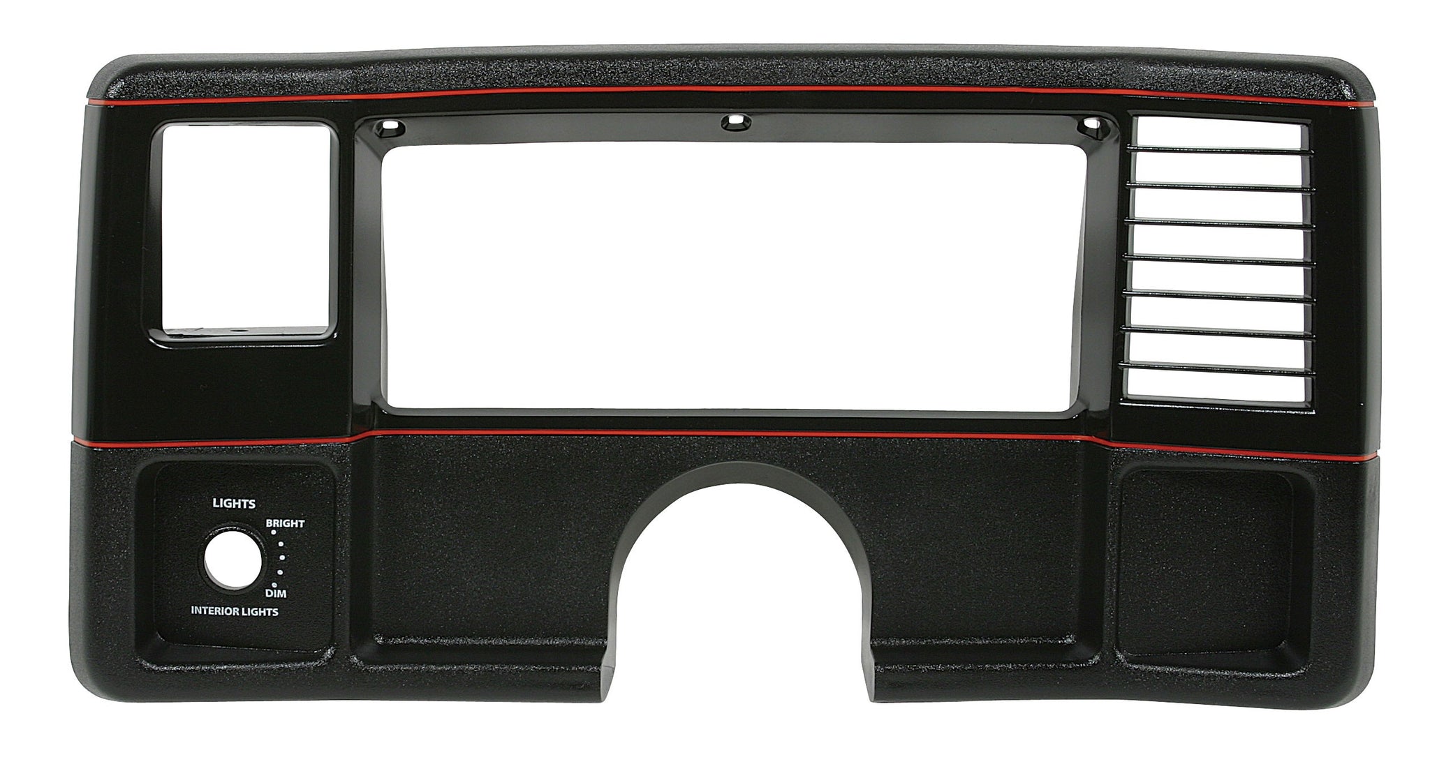 DASH BEZEL ,BLACK & RED STRIPE, NEW, 85-88 MONTE SS