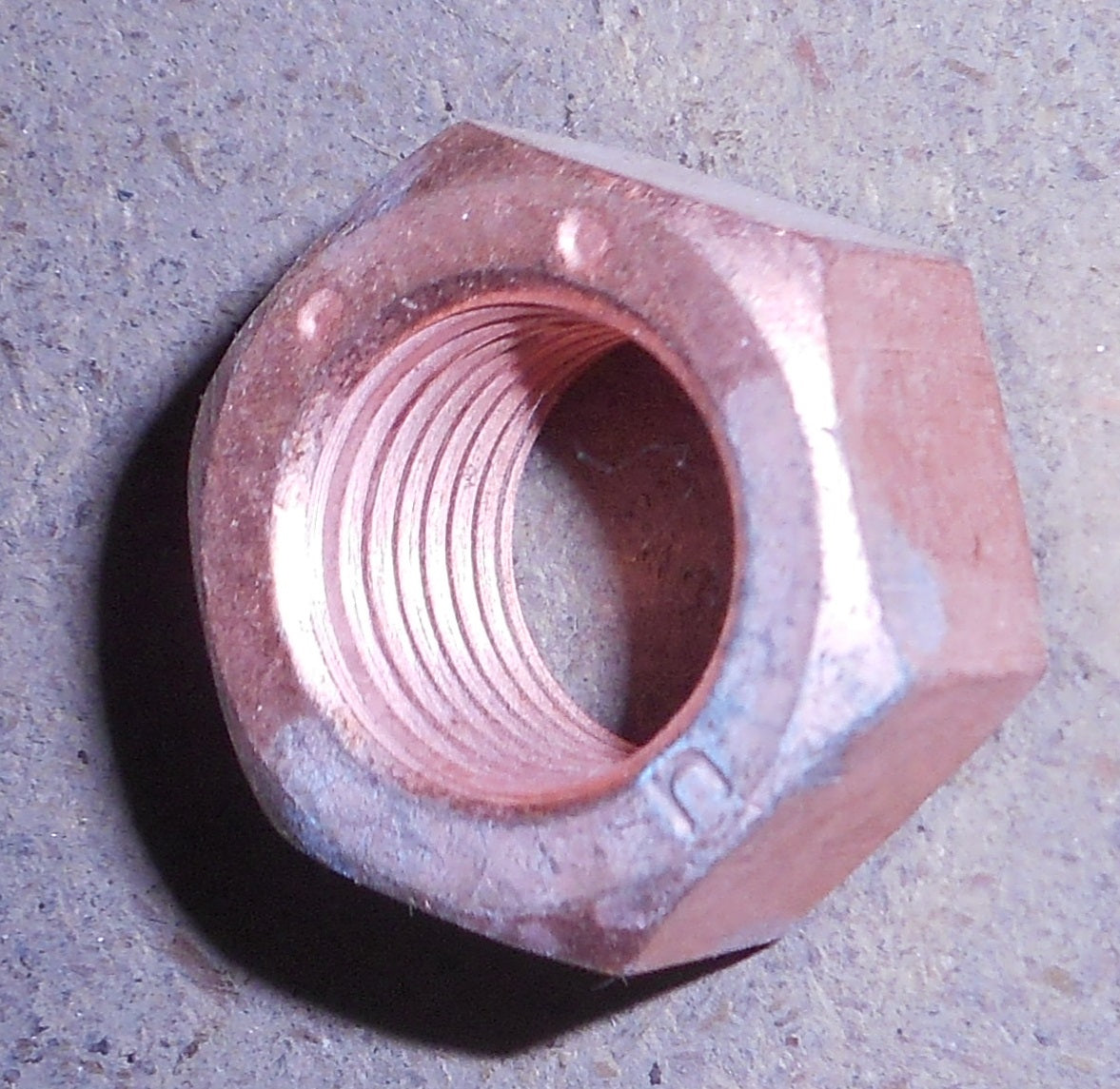 BRAKE SHOES ANCHOR BOLT NUT, NEW, 61-88, w/9.5" DRUM