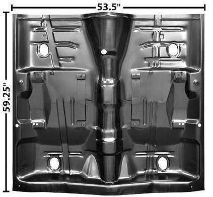 FLOOR PAN ,FULL ,1 PIECE, w/TUNNEL, 59X53 68-72 GM A-BODY