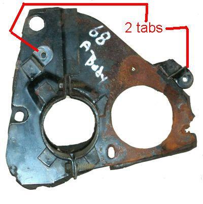 STEERING COLUMN PLATE, MT, 68 A-BODY, HOLDDOWN, MANUAL TRANS, USED