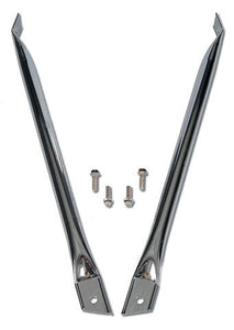 FENDER TO RADIATOR SUPPORT BRACES, CHROME 67-69 CAMARO FIREBIRD