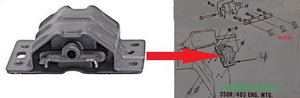 ENGINE FRAME MOUNT, 75-81 TA FB, w/PONT'S & OLD'S MOTORS, RUBBER