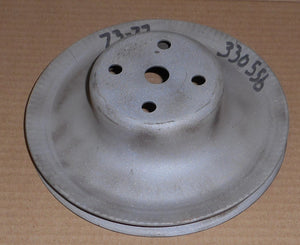 FAN PULLEY, 1 GROOVE, NO AC, USED, 73-81 CHEVY, 305 350
