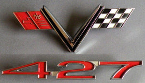 FENDER EMBLEM (V-Flag 427) 67 IMPALA CORVETTE